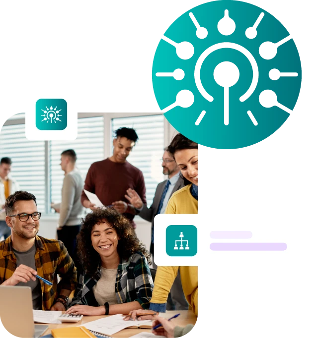 Group of people chatting